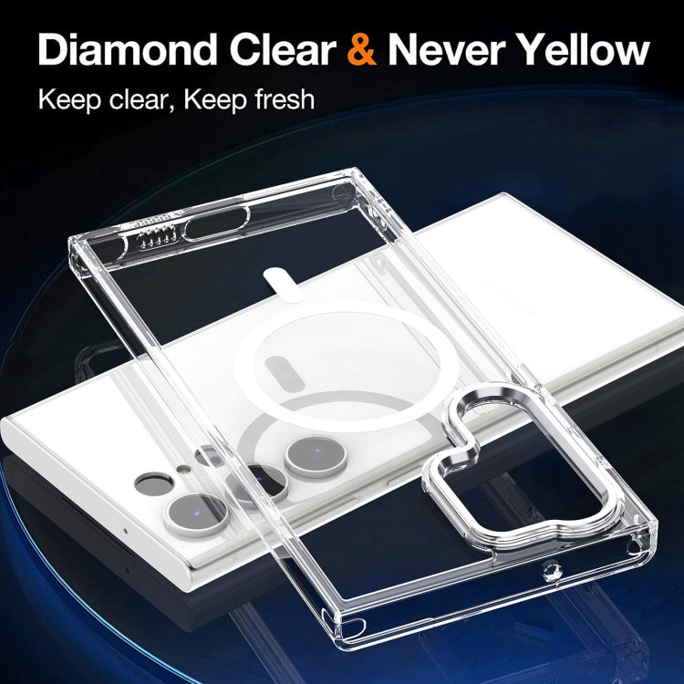 For Samsung Galaxy S24 Ulltra 5G MagSafe Magnetic Clear Phone Case(Blue) by buy2fix