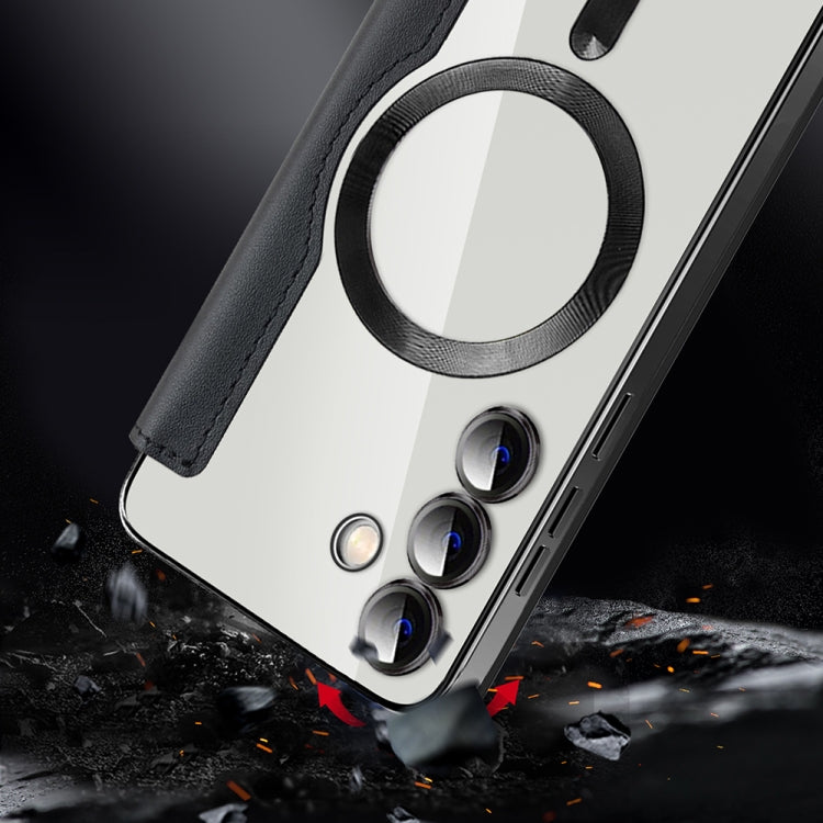 For Samsung Galaxy S24+ 5G MagSafe Magnetic RFID Anti-theft Leather Phone Case(Pink) by buy2fix