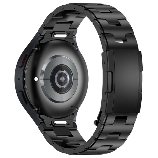 For Samsung Galaxy Watch6/6 Classic/5/5 Pro Button Style Pure Titanium Metal Watch Band(Black) by buy2fix