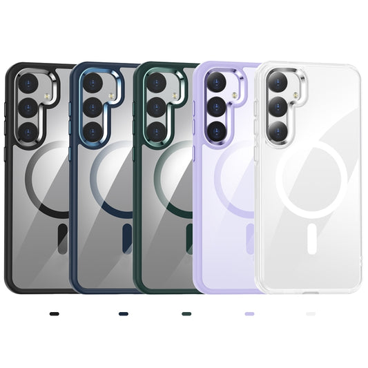 For Samsung Galaxy S24 5G MagSafe Anti-fingerprint Highly Transparent PC Phone Case(White) by buy2fix