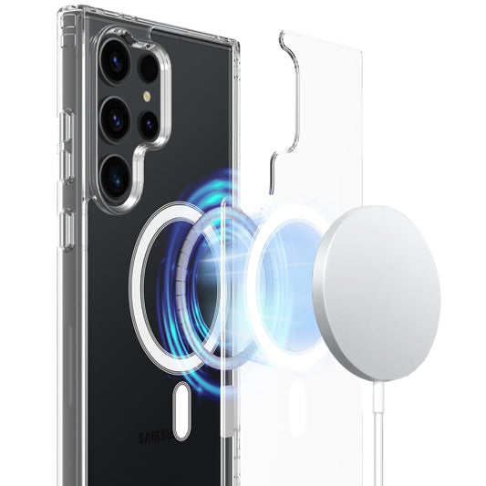 For Samsung Galaxy S24 Ultra 5G MagSafe Magnetic Acrylic TPU Phone Case(Transparent) by buy2fix