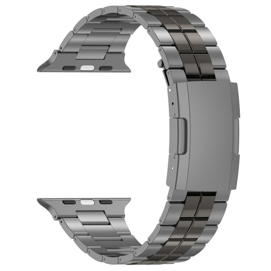 For Apple Watch Series 3 38mm Tortoise Buckle Titanium Steel Watch Band(Grey) by buy2fix