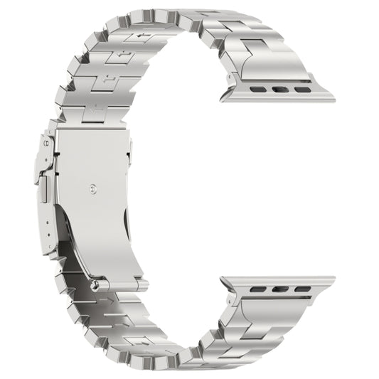 For Apple Watch Series 3 42mm Butterfly Type Titanium Steel Watch Band(Silver) by buy2fix