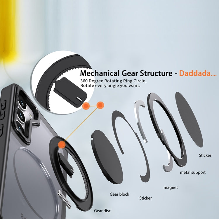 For Samsung Galaxy S23 5G 360-degree Rotating MagSafe Magnetic Holder Phone Case(Black) by buy2fix