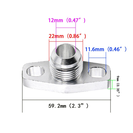 For GT25 / GT28 / GT30 Car Turbine Oil Supply Pipe Flange Gasket AN10 Joint Adapter by buy2fix