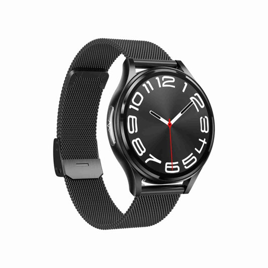 1.43 inch Milanese Steel Strap Bluetooth Call Smart Watch Support ECG / Non-invasive Blood Sugar(Black) by buy2fix