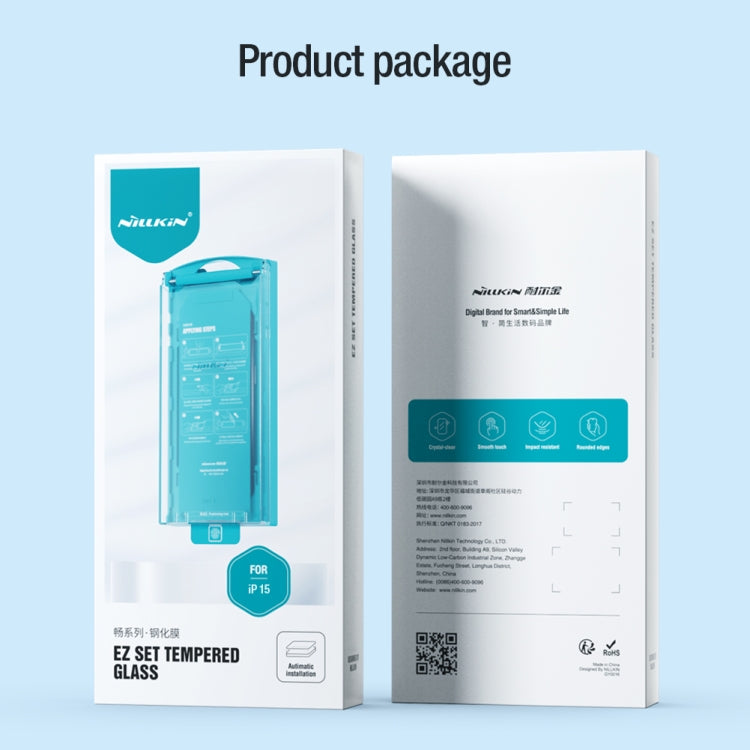 For iPhone 15 10pcs NILLKIN Chang Series Tempered Glass Protective Film by NILLKIN