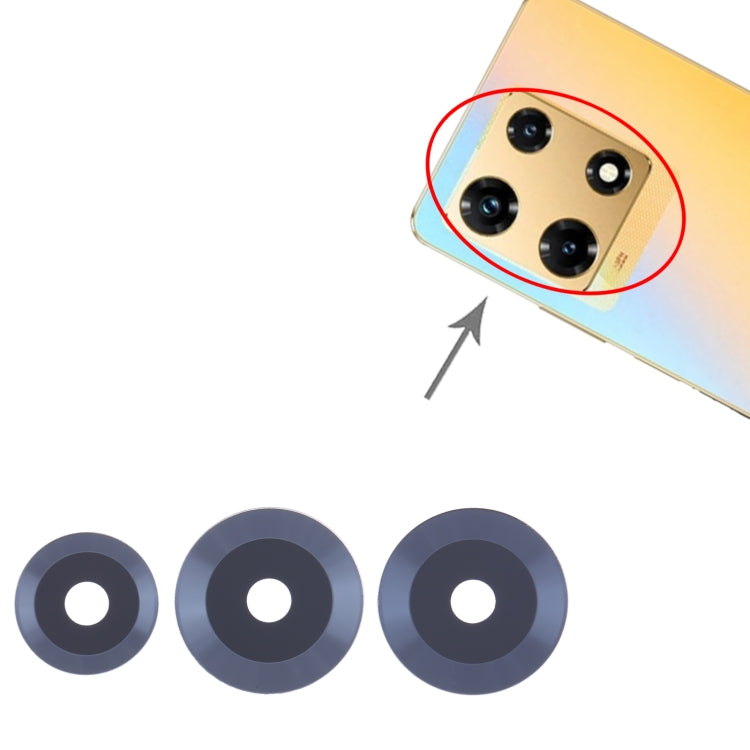 For Infinix Note 30 Pro X678B 10set Back Camera Lens by buy2fix