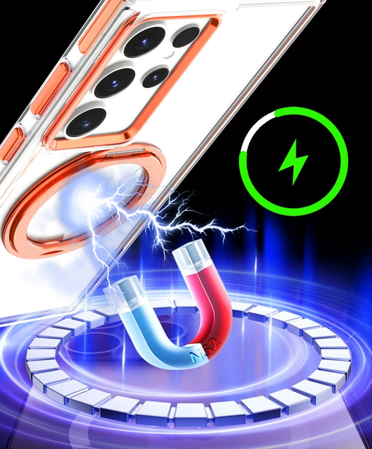 For Samsung Galaxy S24+ 5G Magnetic 360 Degree Rotating Holder Phone Case(Black) by buy2fix