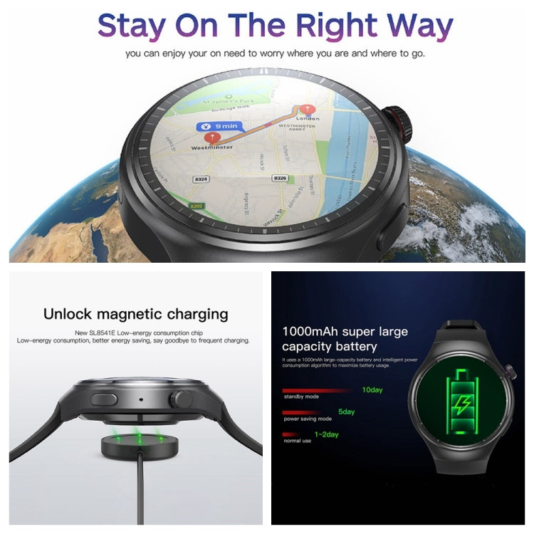 UNIWA DM80 1.43 inch IP67 Waterproof Android 8.1 Smart Watch Support 4G Network / WiFi / GPS / NFC(Red) by UNIWA