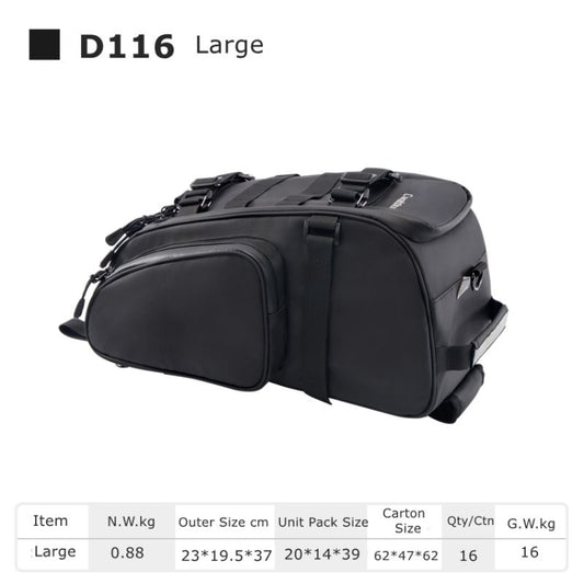 CADeN D116 Mountain Bike Panniers Tail Bags Crossbody Camera Bag Photography Lens Shoulder Bag, Size:37 x 19.5 x 23cm(Black) by CADeN