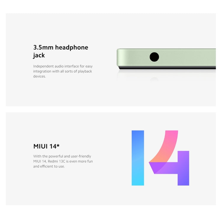 Xiaomi Redmi 13C 5G, 4GB+128GB, 6.74 inch MIUI 14 MediaTek Dimensity 6100+ Octa Core 2.2GHz, NFC, Network: 5G, Not Support Google Play(Starlight Black) by Xiaomi