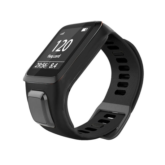 For Tomtom 2 / 3 Universal Silicone Watch Band(Black) by buy2fix