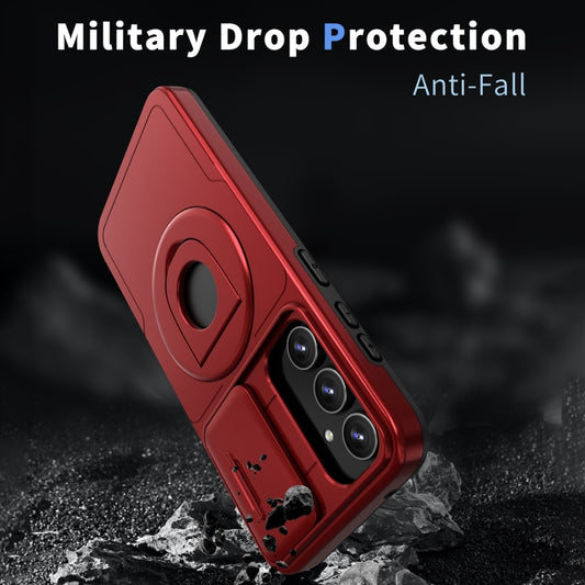 For Samsung Galaxy S23+ 5G Camshield MagSafe Ring Holder Armor Phone Case(Red) by buy2fix