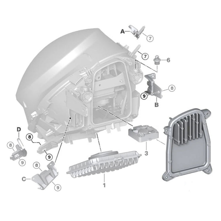 For BMW Mini Cooper F55 / F56 2013-2022 Car Left LED Turn Signal Light Ballast Control Module 90097751(Silver) by buy2fix