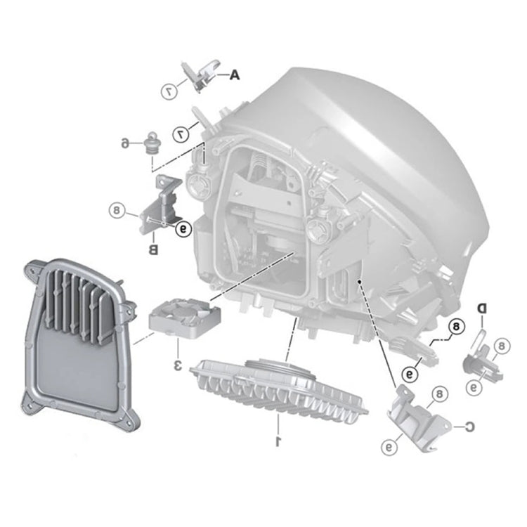 For BMW Mini Cooper F55 / F56 2013-2022 Car Right LED Turn Signal Light Ballast Control Module 90119883(Silver) by buy2fix