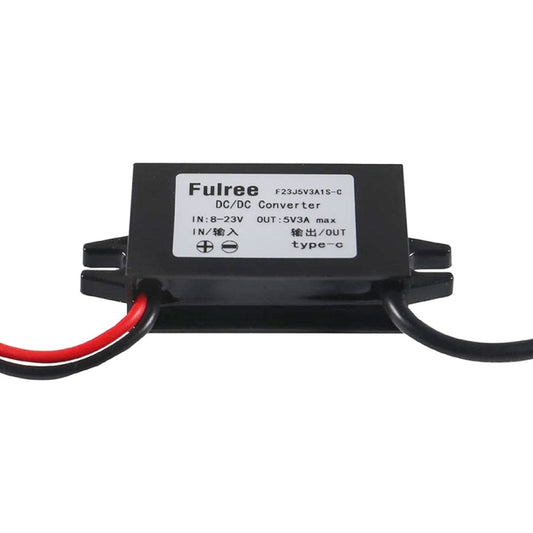 12V to 5V 3A Car Power Converter DC Module Voltage Regulator, Style:Dual USB with Ears by buy2fix