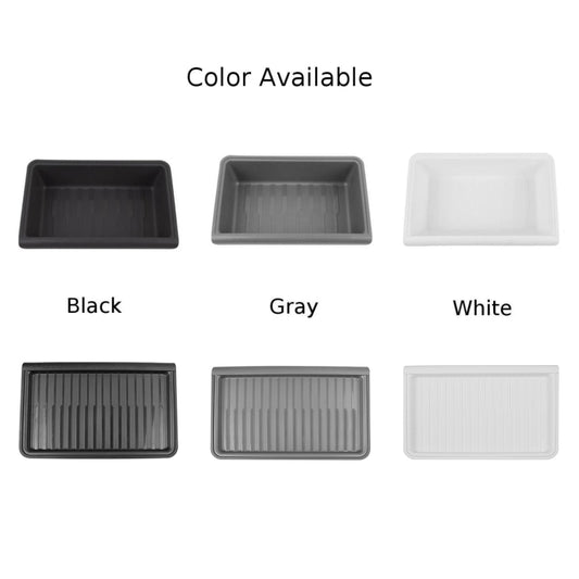 For Tesla Model Y 2021-2023 TPE Storage Organizer Under Car Seat, Style:with Cover(Black) by buy2fix
