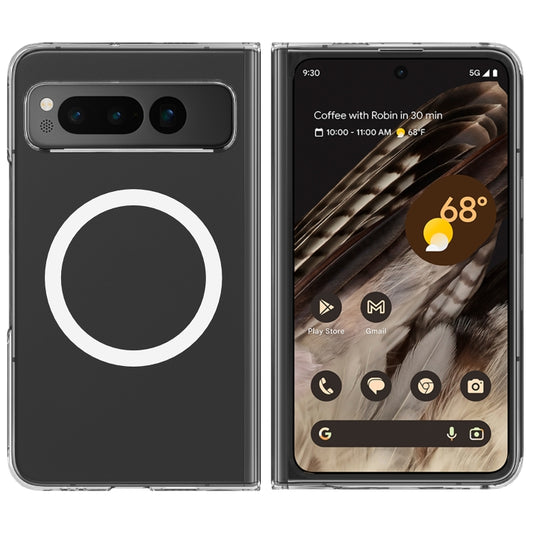 For Google Pixel Fold Scratchproof PC Transparent MagSafe Phone Case by buy2fix