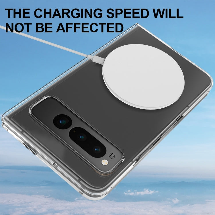 For Google Pixel Fold Scratchproof PC Transparent MagSafe Phone Case by buy2fix