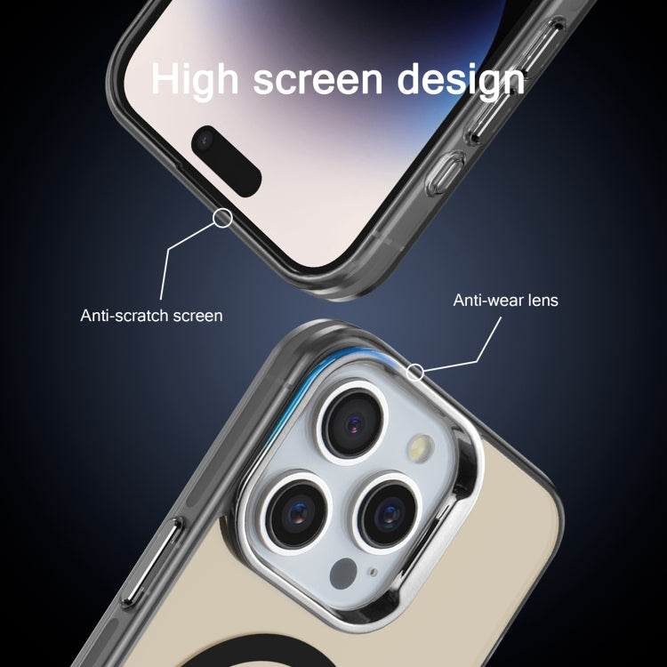 For iPhone 14 Pro Max Electroplated IMD Magsafe PC Hybrid TPU Phone Case(Black) by buy2fix