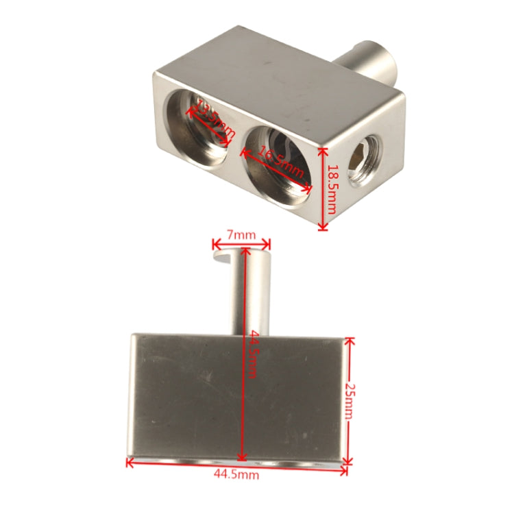 2pcs / Set Car Audio Modification 2 in 1 Wire Power Supply Terminals(Silver) by buy2fix