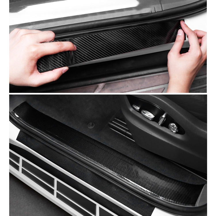 Universal Car Carbon Fiber Door Anti-collision Strip Protection Guards Trims Stickers Tape, Size:7cm x 10m by buy2fix