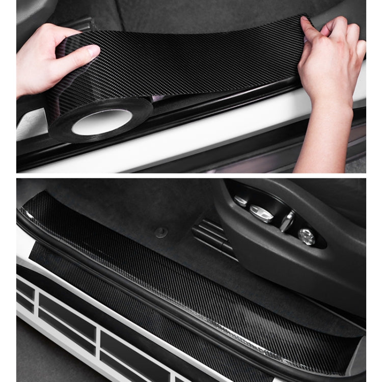Universal Car Carbon Fiber Door Anti-collision Strip Protection Guards Trims Stickers Tape, Size:10cm x 5m by buy2fix