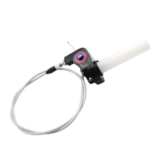 Off-road Motorcycle Modified 22mm Handle Throttle Clamp Hand Grip Big Torque Oil Visual Throttle Accelerator for with Cable(Red with Silver Throttle Cable) by buy2fix