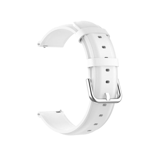 For Galaxy Watch Active3 / Galaxy Watch 3 41mm 20mm Universal Leather Watch Band(White) by buy2fix