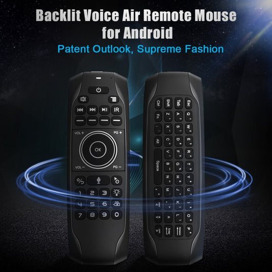 G7V Pro 2.4GHz Fly Air Mouse LED Backlight Wireless Keyboard Remote Control with Gyroscope for Android TV Box / PC, Support Intelligent Voice by buy2fix