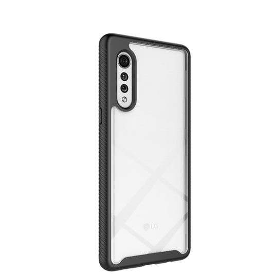 For LG Velvet Starry Sky Solid Color Series Shockproof PC + TPU Protective Case(Black) by buy2fix