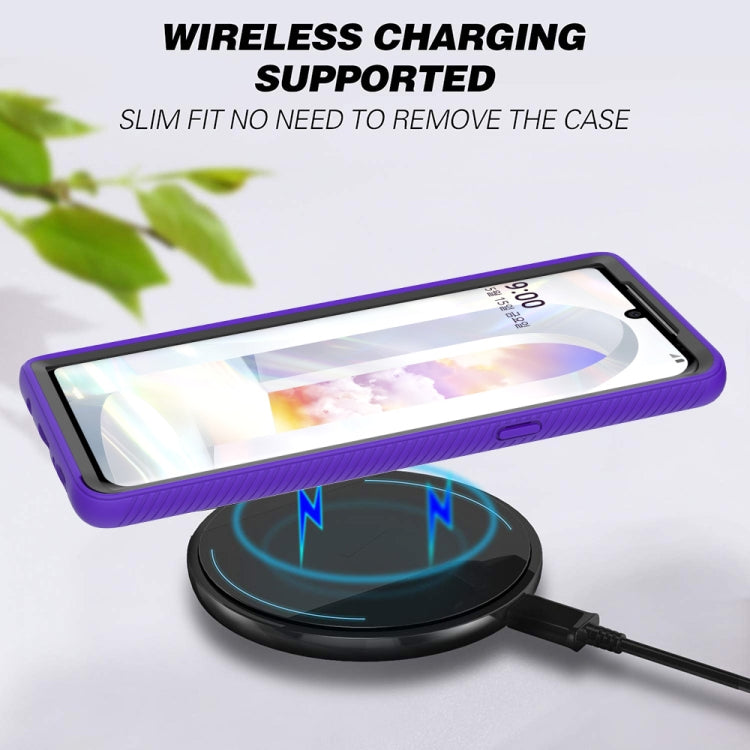 For LG Velvet Starry Sky Solid Color Series Shockproof PC + TPU Protective Case(Black) by buy2fix