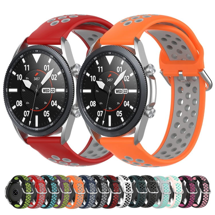 For Galaxy Watch 3 45mm Silicone Solid Color Watch Band, Size: Free Size 22mm(Black) by buy2fix