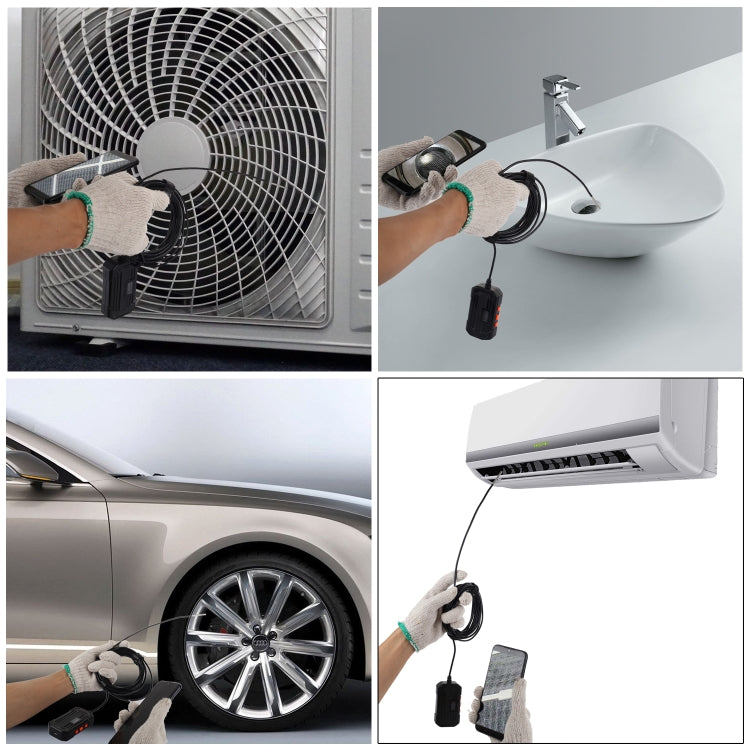 F240 3.9mm HD 1080P IP67 Waterproof WiFi Direct Connection Digital Endoscope, Cable Length:2m(Black) by buy2fix