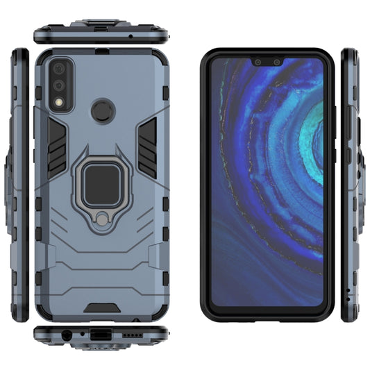 For Huawei Y8s Shockproof PC + TPU Protective Case with Magnetic Ring Holder(Navy Blue) by buy2fix