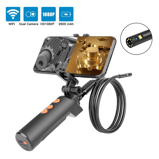 F280 1080P IP68 Waterproof Dual Camera WiFi Digital Endoscope, Length:3m Snake Tube(Black) by buy2fix