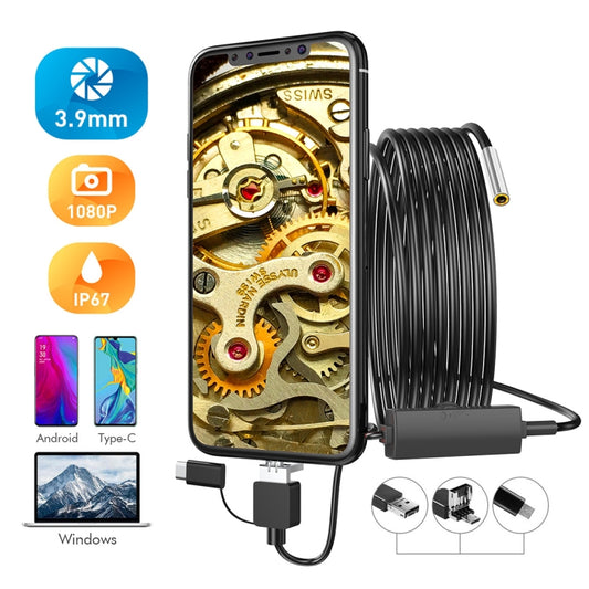 inskam107 3.9mm 3 In 1 HD Waterproof Industry Digital Endoscope Inspection Camera, Length:3.5m Hard Cable by buy2fix