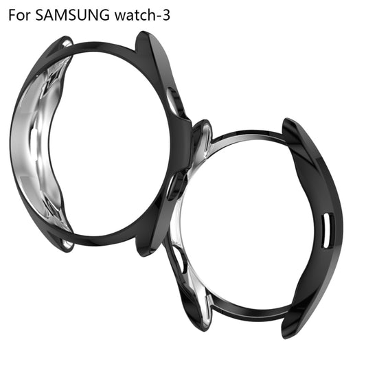 For Samsung Galaxy Watch 3 41mm Electroplating Hollow Half-pack TPU Protective Case(Black) by ENKAY