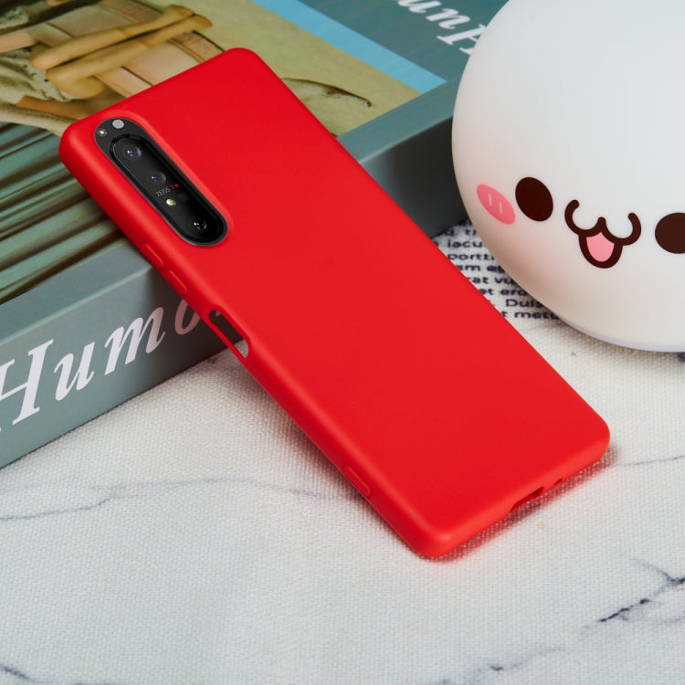 For Sony Xperia 5 Plus / Xperia 1 II Solid Color Liquid Silicone Dropproof Full Coverage Protective Case(Red) by buy2fix