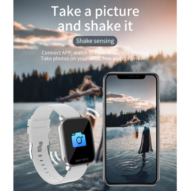 MT28 1.54 inch TFT Screen IP67 Waterproof Business Sport Silicone Strip Smart Watch, Support Sleep Monitor / Heart Rate Monitor / Blood Pressure Monitoring(White) by buy2fix