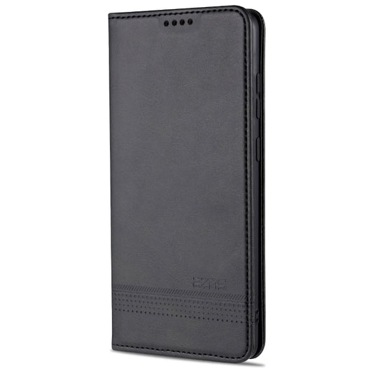 For Samsung Galaxy Note 10 Lite AZNS Magnetic Calf Texture Horizontal Flip Leather Case with Card Slots & Holder & Wallet(Black) by AZNS