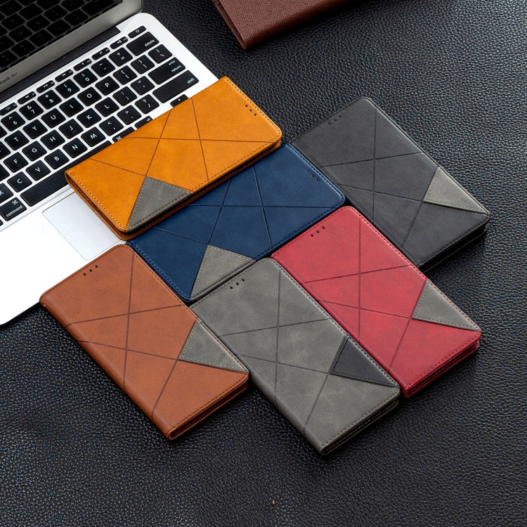 For Samsung Galaxy S20 FE 5G / S20 Lite Rhombus Texture Horizontal Flip Magnetic Leather Case with Holder & Card Slots(Black) by buy2fix
