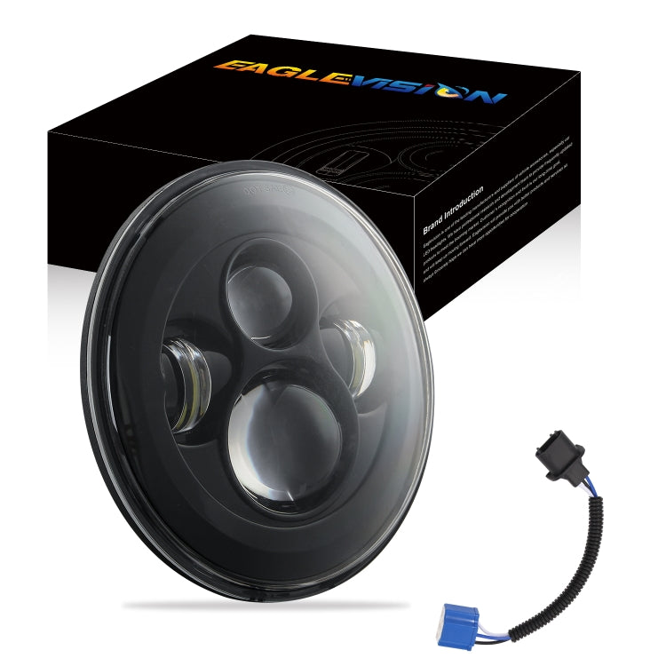 7 inch H4 / H13 DC 9V-30V 4000LM 6000K 40W 7 inch Car Round Shape LED Headlight Lamps for Jeep Wrangler by buy2fix