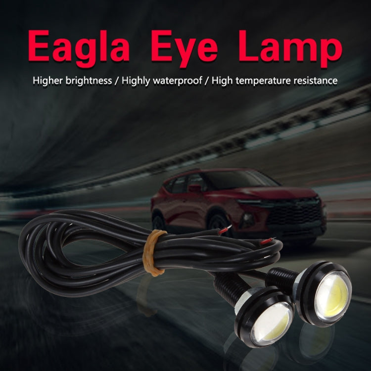 10 PCS 18mm 1.5W DC9-80V Motorcycle Eagle Eye Light Double Lens(White Light) by buy2fix