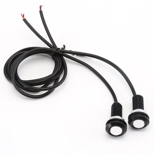 10 PCS 18mm 1.5W DC9-80V Motorcycle Eagle Eye Light Double Lens(Red Light) by buy2fix