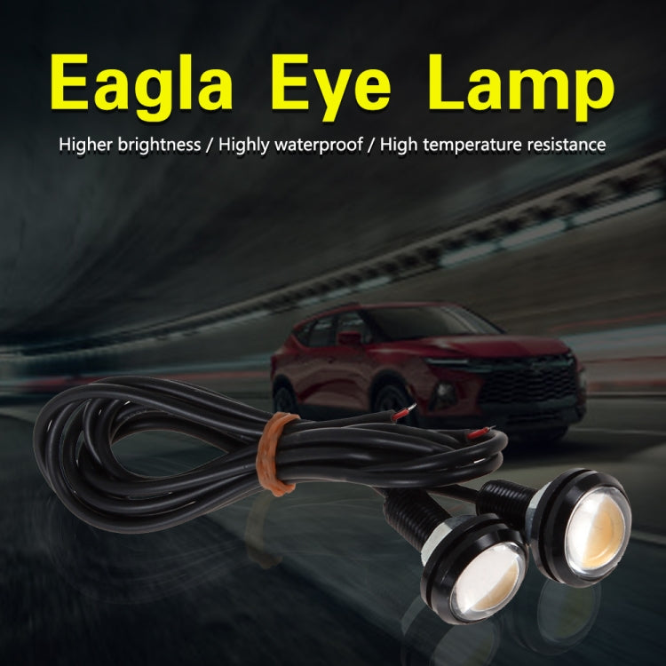 10 PCS 18mm 1.5W DC9-80V Motorcycle Eagle Eye Light Double Lens(Yellow Light) by buy2fix