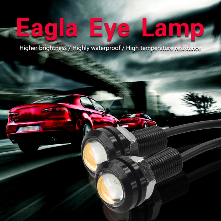 10 PCS 23mm 1.5W DC9-80V Motorcycle Eagle Eye Light Double Lens(Yellow Light) by buy2fix