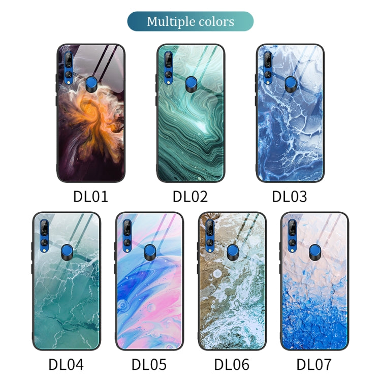 For Huawei Y9 Prime (2019) / P Smart Z Marble Pattern Glass Protective Case(DL04) by buy2fix