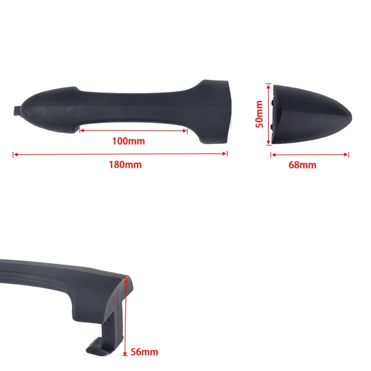 Car Rear Door Outside Handle 4Z5422404-AAA for Ford Focus 2000-2007 by buy2fix